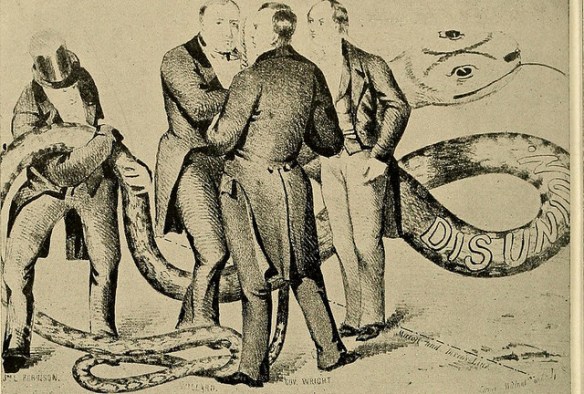 THE GREAT DISUNION SERPENT, decorated with the single star, which was the sign of the Southern Confederacy.