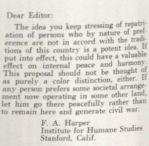Text of Letter to the Editor which reads: 
