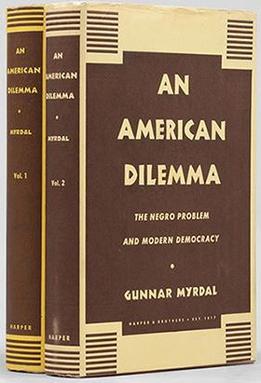 Cover of Gunnar Myrdal's book An American Dilemma