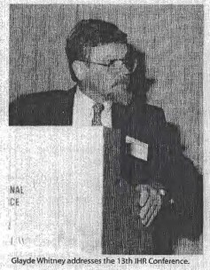 Glayde Whitney speaking at the IHR Conference