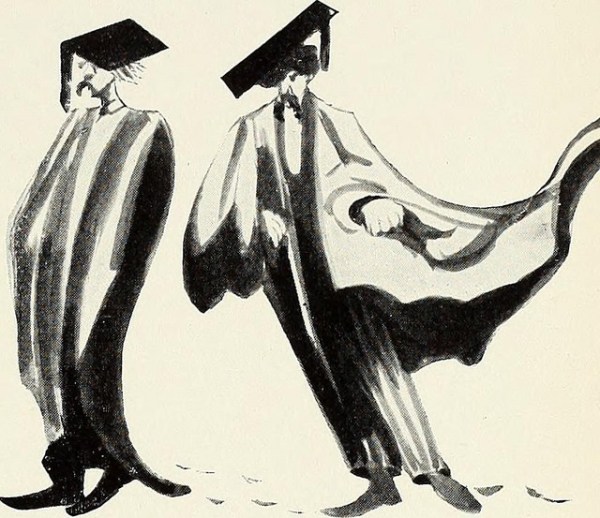 Professors in academic regalia